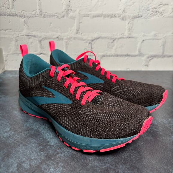 Brooks Revel 5 Running Shoes Athletic Black Blue Pink Women's 9 - Picture 1 of 9